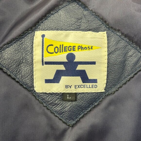 Vintage Notre Dame Leather Jacket Mens Large Bomber Fighting Irish Letterman - Picture 6 of 13